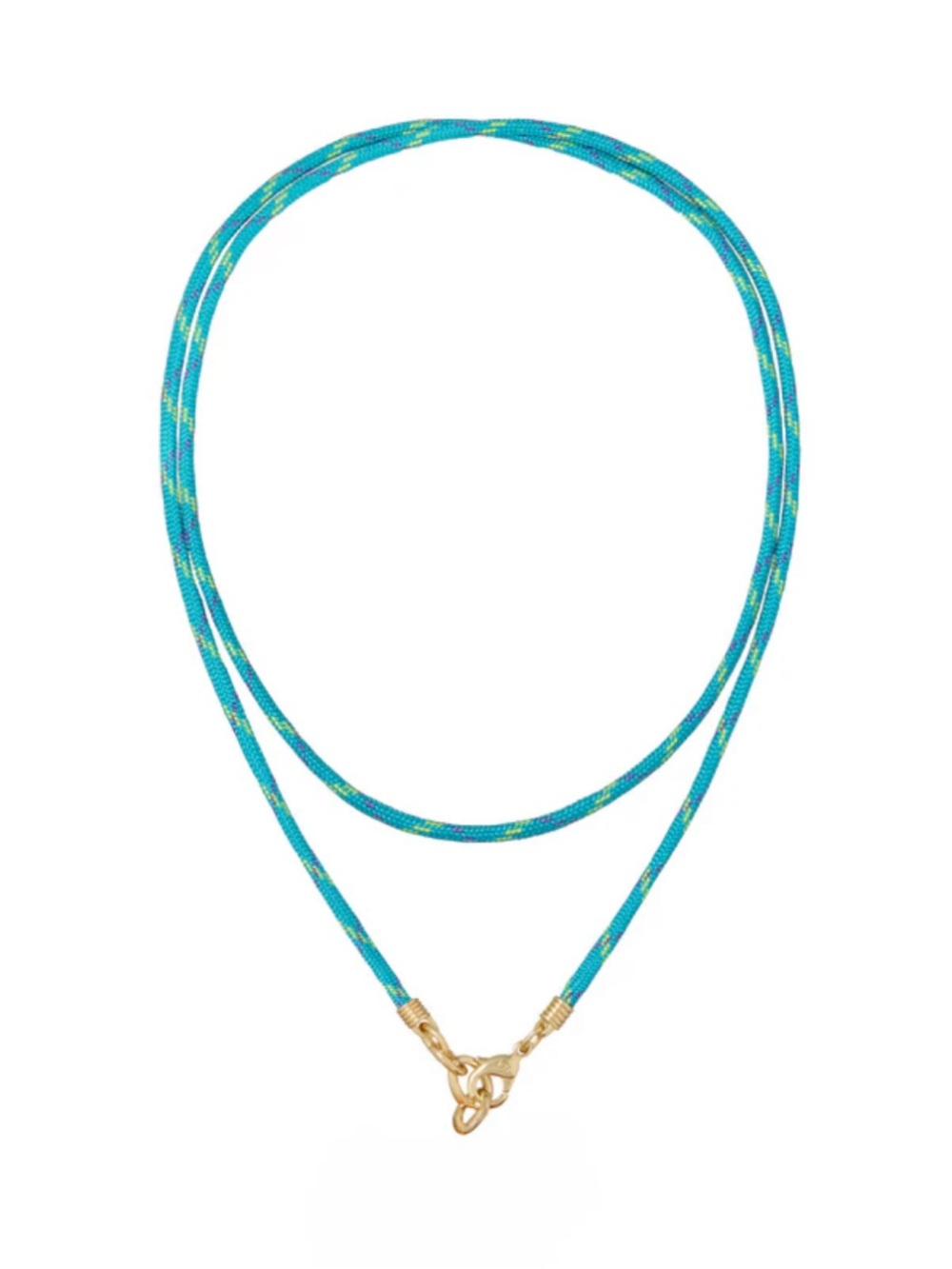 Roxanne Assoulin The Long Happy Cord Charm Necklace Without Charm Dark Turquoise